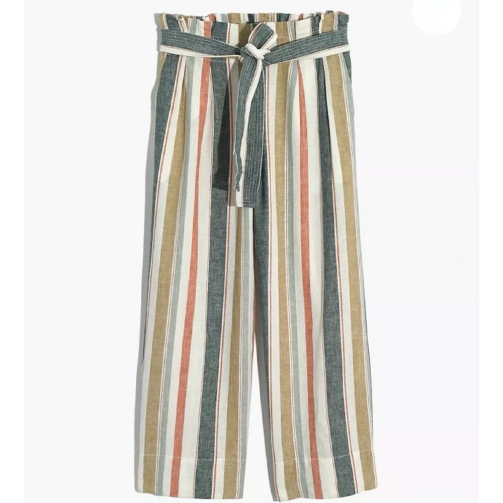 NEW Madewell Tie Waist Hudson Pull-On Crop in Tripe